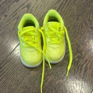Nike AF1 Air Force one sneakers toddler size 6c neon green.
